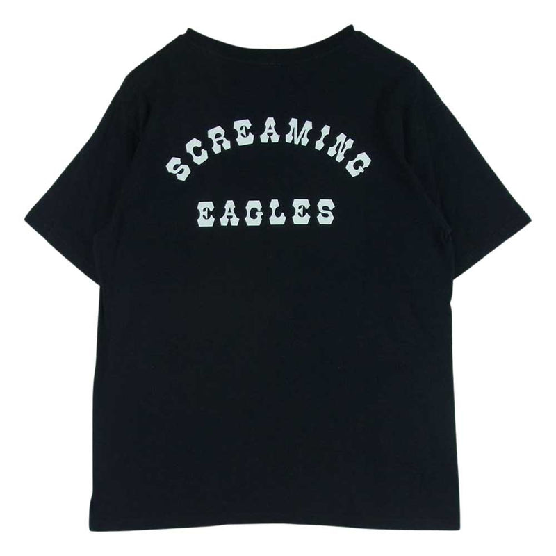 TENDERLOIN テンダーロイン T-TEE 3 SCREAMING EAGLES イーグル プリント 半袖 Tシャツ ブラック系 M【中古】