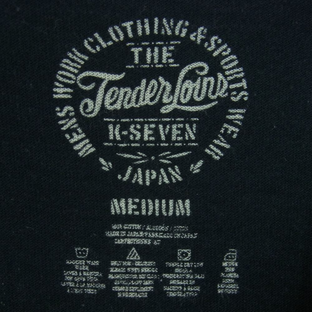 TENDERLOIN テンダーロイン T-TEE 3 SCREAMING EAGLES イーグル プリント 半袖 Tシャツ ブラック系 M【中古】