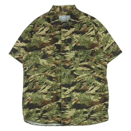 STANDARD CALIFORNIA スタンダードカリフォルニア 迷彩 カモ柄 半袖 シャツ コットン 日本製 ベージュ系 カーキ系 M【中古】