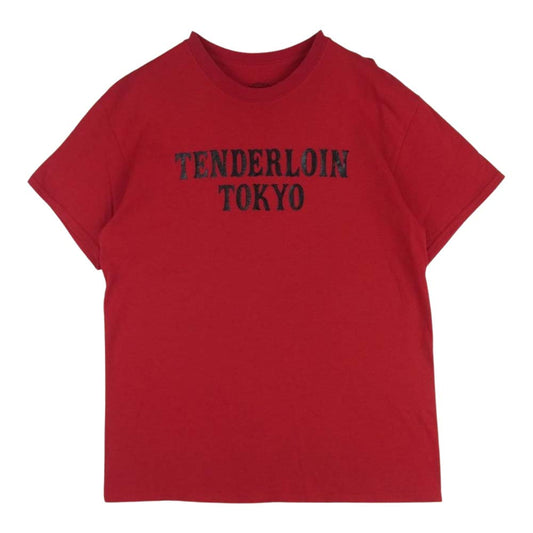 TENDERLOIN テンダーロイン T-TEE TOKYO ロゴプリント 半袖 Tシャツ コットン 日本製 レッド系 M【中古】
