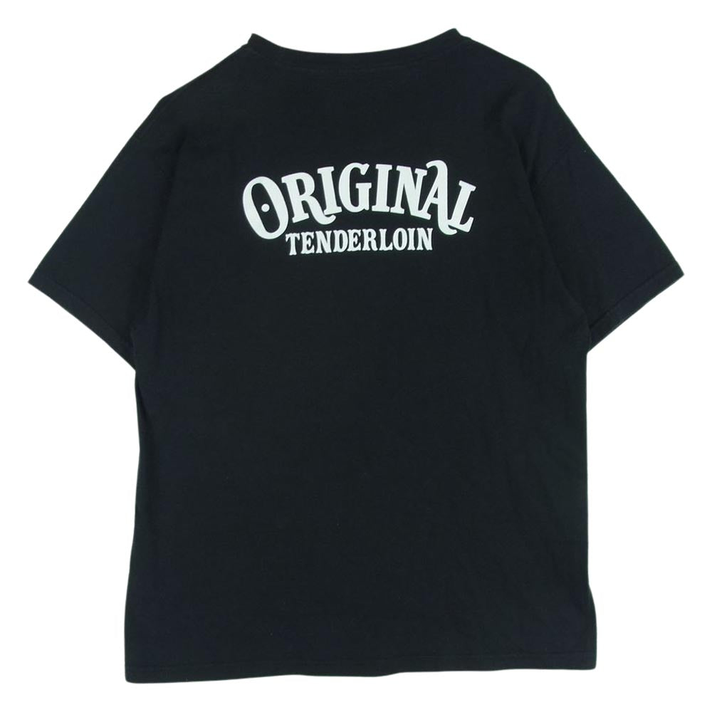 TENDERLOIN テンダーロイン T-TEE NO.1 星条旗 プリント 半袖 Tシャツ コットン 日本製 ブラック系 M【中古】