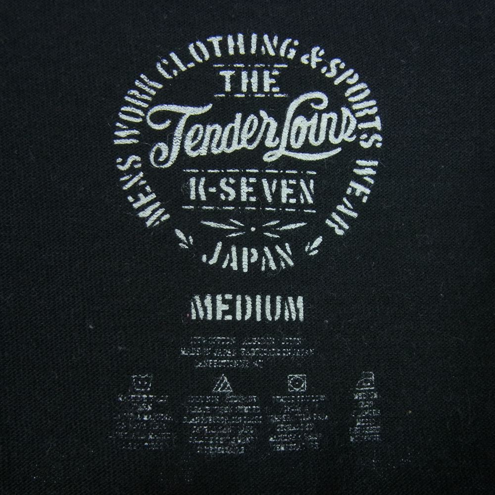 TENDERLOIN テンダーロイン T-TEE NO.1 星条旗 プリント 半袖 Tシャツ コットン 日本製 ブラック系 M【中古】