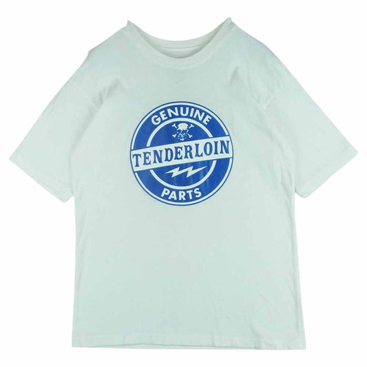 TENDERLOIN テンダーロイン T-TEE GENUINE PARTS サークル スカル サンダー Tシャツ コットン 日本製 ホワイト系 M【中古】