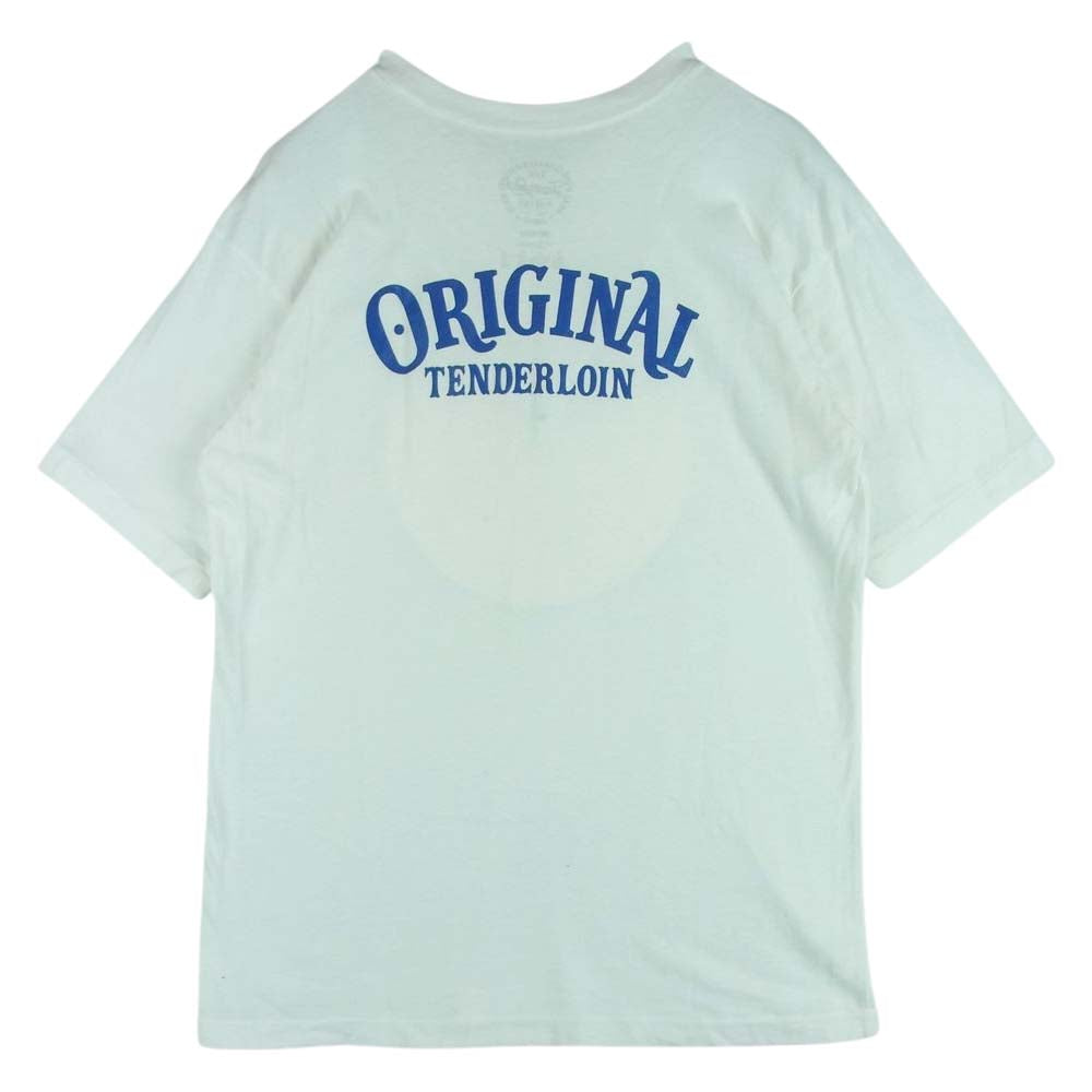 TENDERLOIN テンダーロイン T-TEE GENUINE PARTS サークル スカル サンダー Tシャツ コットン 日本製 ホワイト系 M【中古】