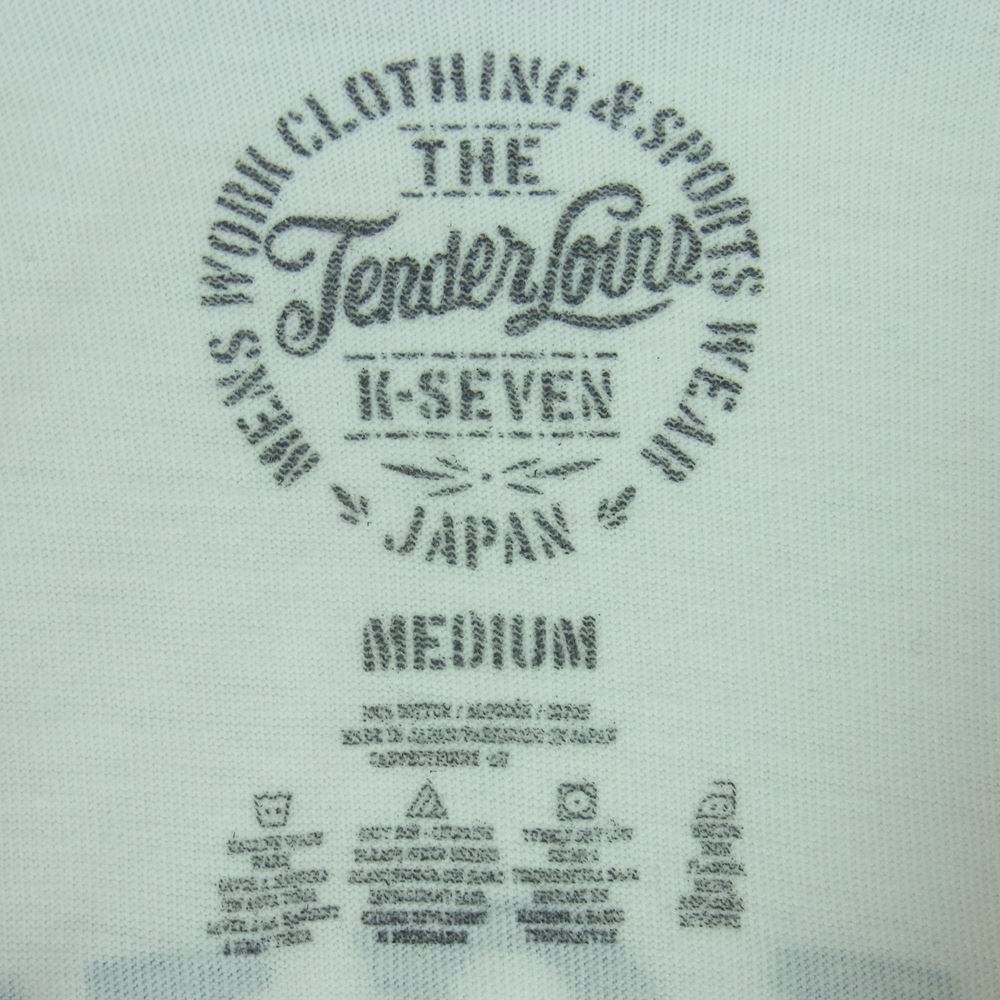 TENDERLOIN テンダーロイン T-TEE GENUINE PARTS サークル スカル サンダー Tシャツ コットン 日本製 ホワイト系 M【中古】