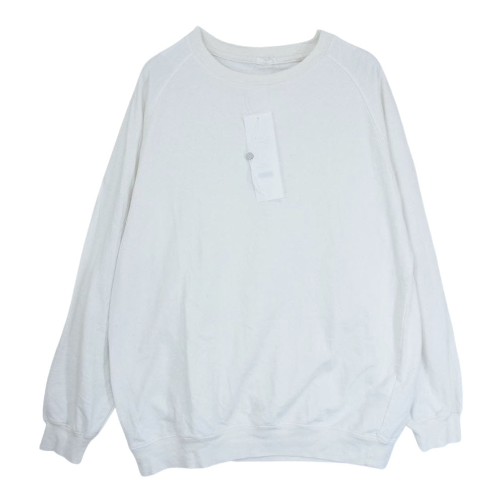 COMOLI コモリ 22AW W03-05008 コットンシルク 長袖 クルーネック ラグラン Tシャツ カットソー スモークホワイト ホワイト系 2【中古】