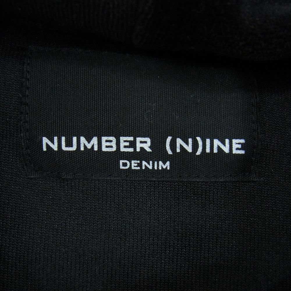 NUMBER(N)INE ナンバーナイン DENIMライン サイドライン ベロア ジップアップ パーカー ブラック系 M【中古】