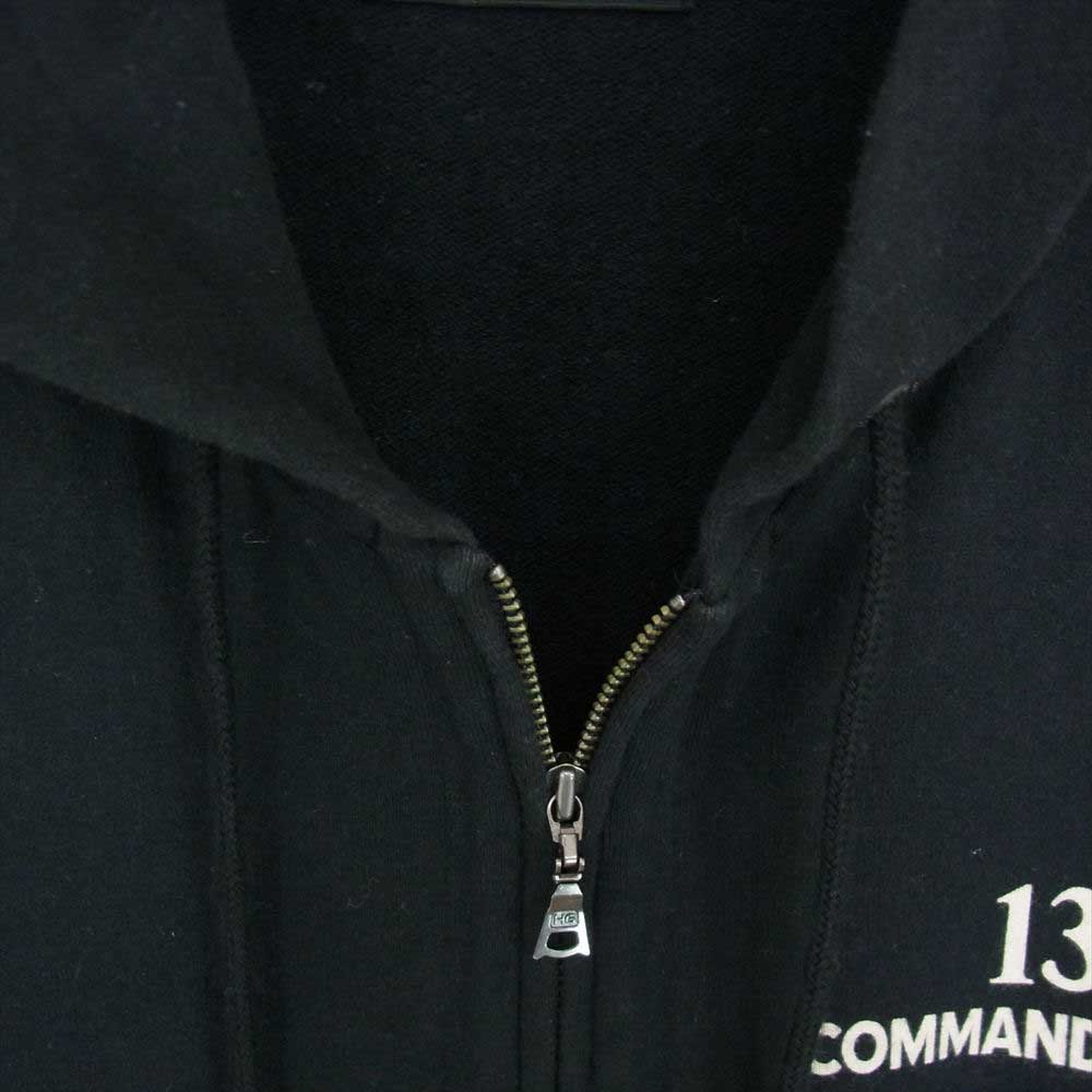 HYSTERIC GLAMOUR ヒステリックグラマー 0243CF13 COMMANDMENTS コマンドメント scull print スカル プリント Zip up  ウーマン ヘッド ジップアップ パーカー ブラック系 M【中古】
