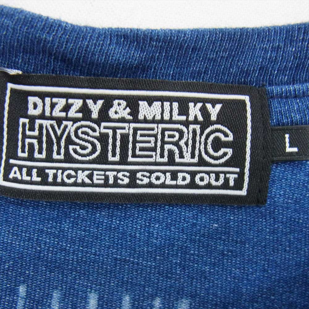 HYSTERIC GLAMOUR ヒステリックグラマー 02213CT05 GUITAR GIRL ギター ガール 半袖Tシャツ インディゴ インディゴブルー系 L【中古】