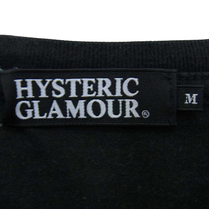 HYSTERIC GLAMOUR ヒステリックグラマー 0243CL16 GUITAR GIRL ギター ガール ロンT 長袖 Tシャツ ブラック系 M【中古】