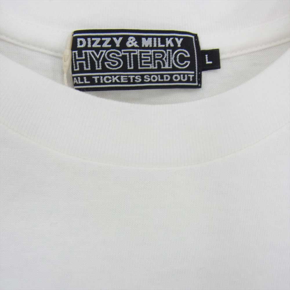 HYSTERIC GLAMOUR ヒステリックグラマー 02231CT16 ALWAYS GOOD TIME オールウェイズ グッド タイム 半袖 Tシャツ ホワイト ホワイト系 L【新古品】【未使用】【中古】