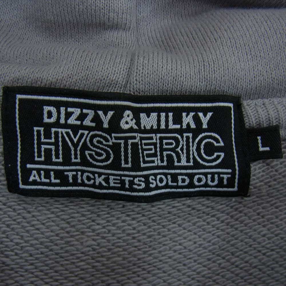 HYSTERIC GLAMOUR ヒステリックグラマー 02231CF07 HGAS WOMAN HEAD Zip up  ウーマン ヘッド ジップアップ パーカー グレー系 L【中古】