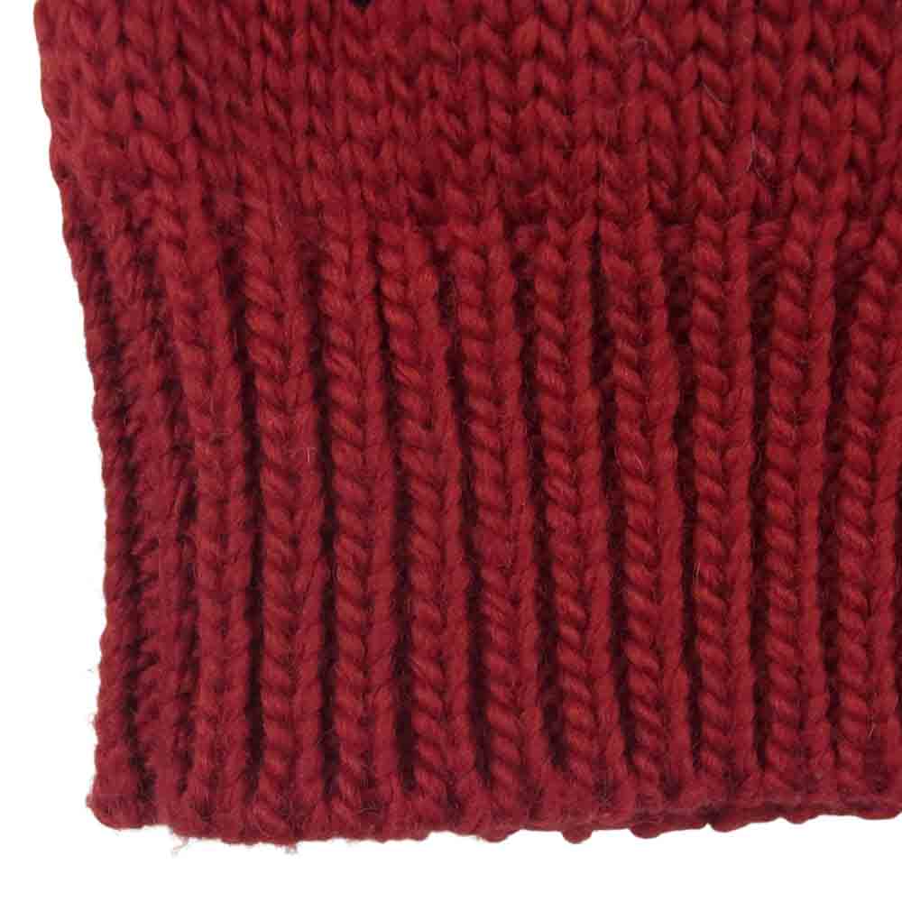 HYSTERIC GLAMOUR ヒステリックグラマー 02173ND05 Granted スカル&ダイス カウチンセーター ジップ カーディガン レッド系 S【中古】