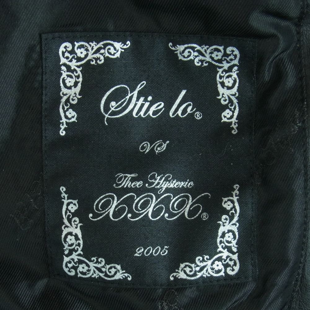 HYSTERIC GLAMOUR ヒステリックグラマー 5LB-0191 THEE HYSTERIC XXX STIElo ゴートレザー ブルゾン シングル ライダース ジャケット ブラック系 S【中古】