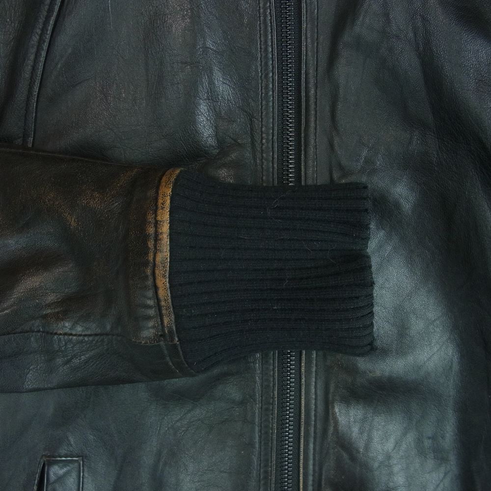 HYSTERIC GLAMOUR ヒステリックグラマー 5LB-0191 THEE HYSTERIC XXX STIElo ゴートレザー ブルゾン シングル ライダース ジャケット ブラック系 S【中古】