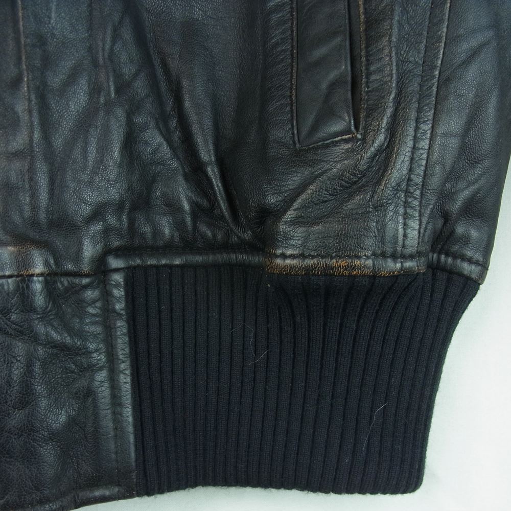 HYSTERIC GLAMOUR ヒステリックグラマー 5LB-0191 THEE HYSTERIC XXX STIElo ゴートレザー ブルゾン シングル ライダース ジャケット ブラック系 S【中古】