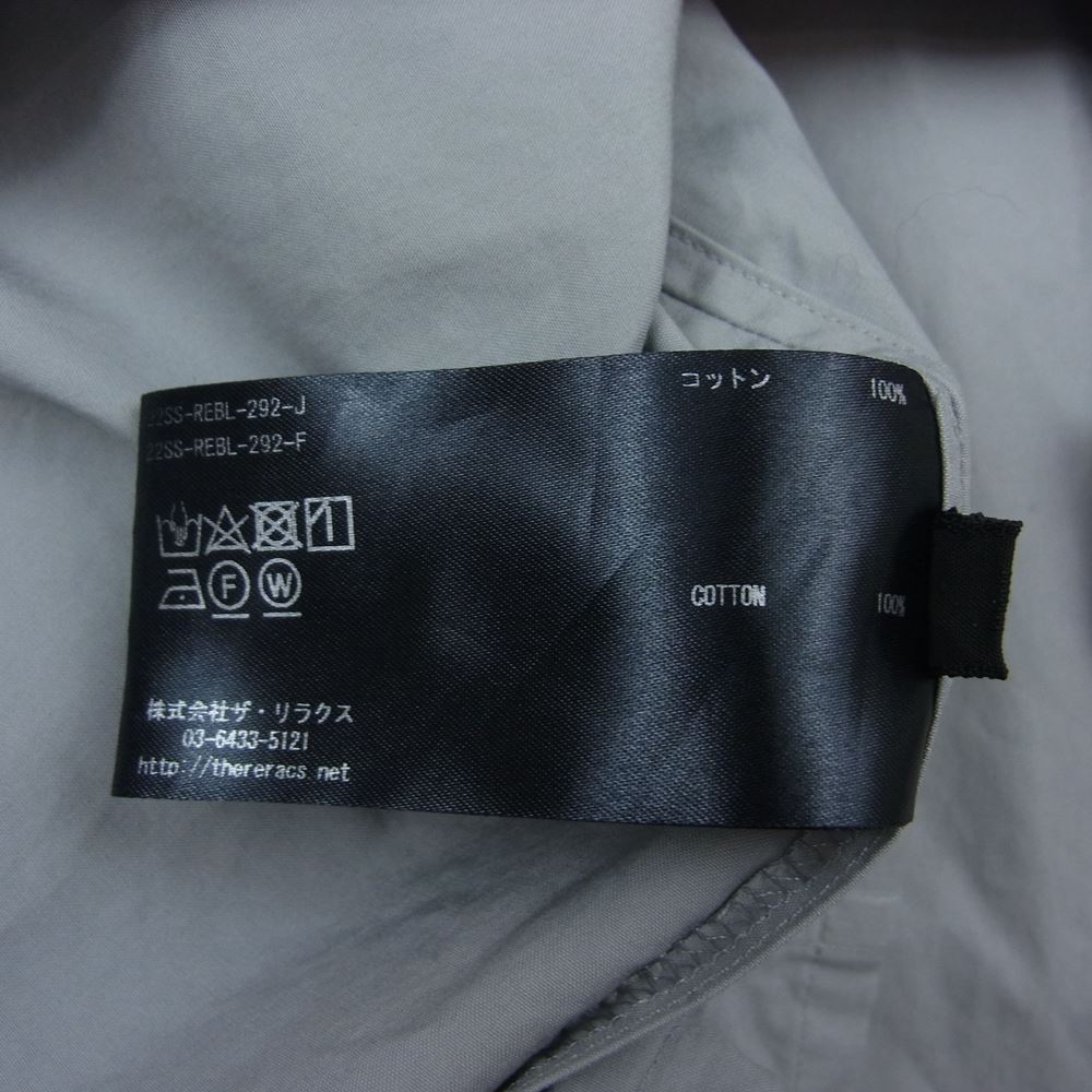 ザ リラクス 22SS-REBL-292-J バンドカラー 長袖 シャツ　 グレー系 48【中古】