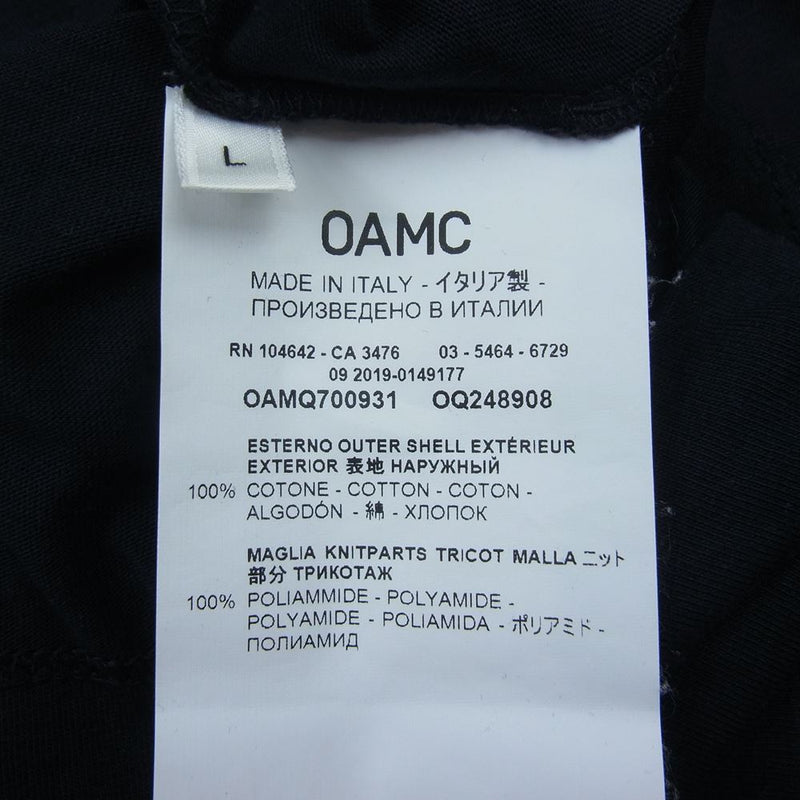 オーバーオールマスタークロス OAMQ700931 モックネック 半袖 カットソー TEE  ブラック系 L【中古】