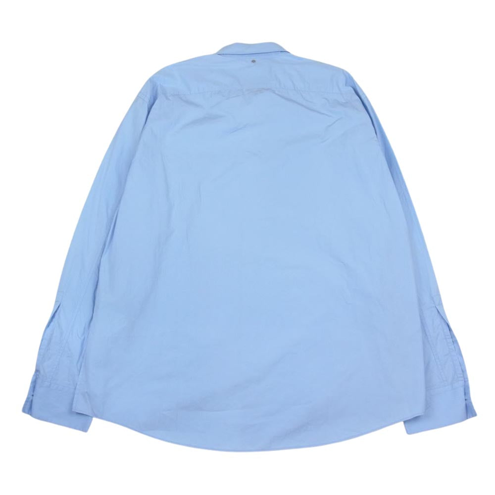 オーバーオールマスタークロス OAMQ601031　 OAMC Restraint Shirt コットン ポプリン 長袖 シャツ オーバーサイズ  ブルー系 L【中古】