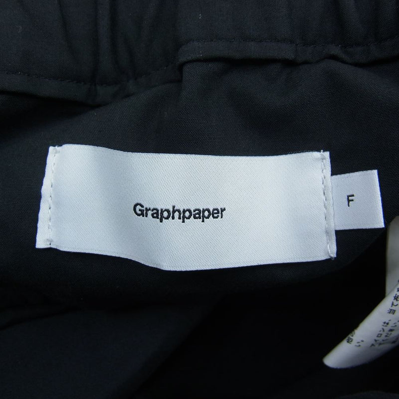 GRAPHPAPER グラフペーパー GM221-40107B Stretch Typewriter Chef Pants テーパード シェフ パンツ ブラック  ブラック系 F【中古】