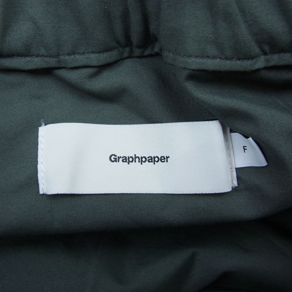 GRAPHPAPER グラフペーパー GM221-40107B Stretch Typewriter Chef Pants テーパード シェフ パンツ カーキ系 F【中古】