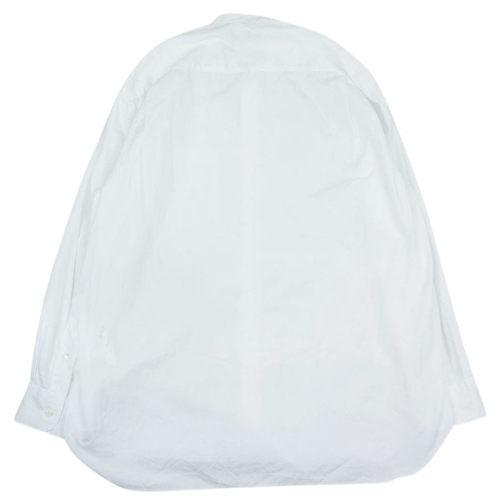 COMME des GARCONS HOMME コムデギャルソンオム HJ-B007 綿ブロード 製品洗 バンドカラー L/S シャツ  ホワイト系 M【中古】