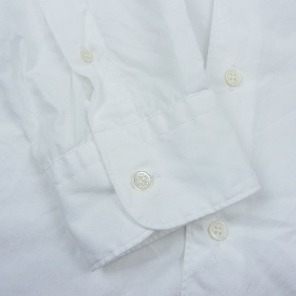 COMME des GARCONS HOMME コムデギャルソンオム HJ-B007 綿ブロード 製品洗 バンドカラー L/S シャツ  ホワイト系 M【中古】