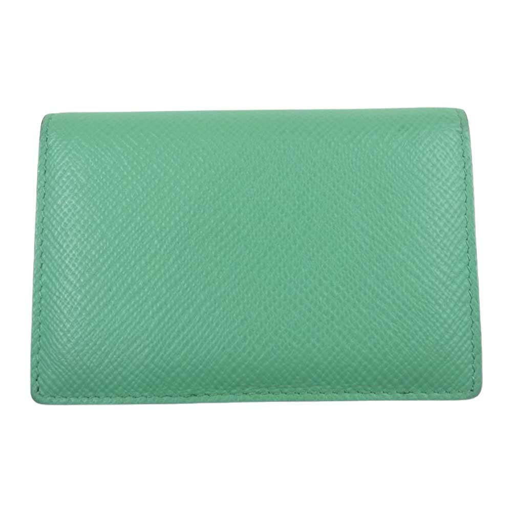 SMYTHSON スマイソン レザー カードケース グリーン系【中古】