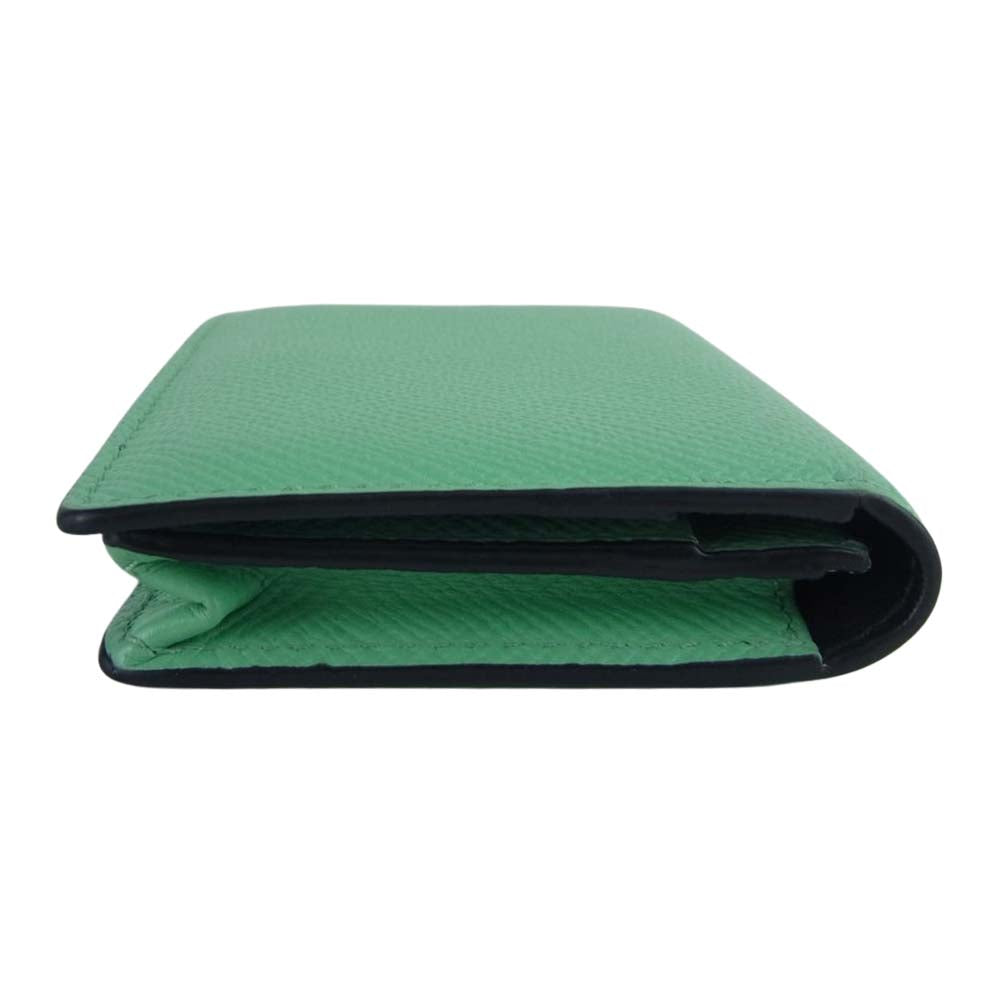 SMYTHSON スマイソン レザー カードケース グリーン系【中古】