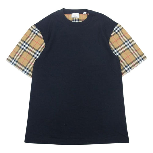 BURBERRY バーバリー 8014895 ヴィンテージチェック 切替 Tシャツ ブラック系 XXS【中古】