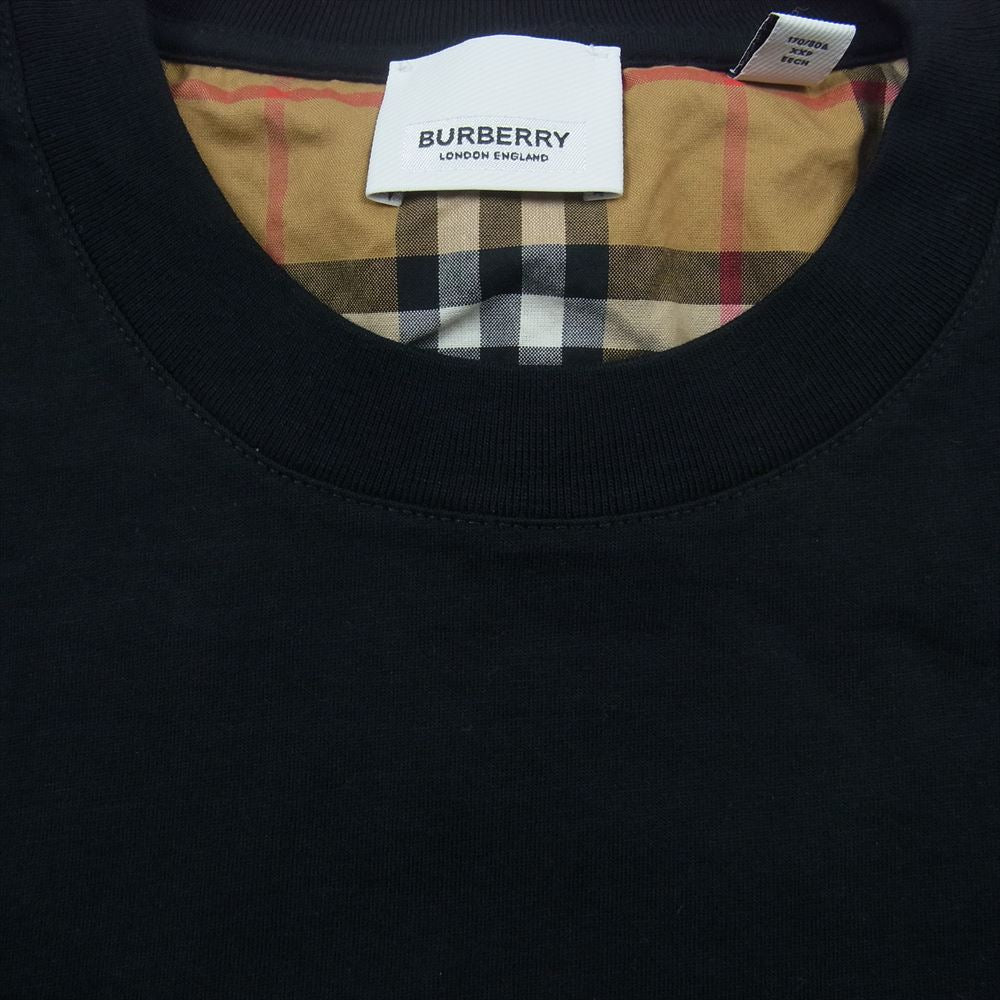 BURBERRY バーバリー 8014895 ヴィンテージチェック 切替 Tシャツ ブラック系 XXS【中古】