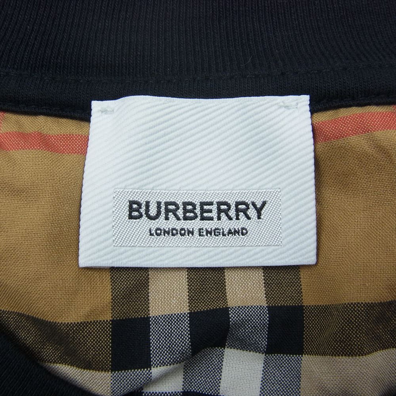 BURBERRY バーバリー 8014895 ヴィンテージチェック 切替 Tシャツ ブラック系 XXS【中古】