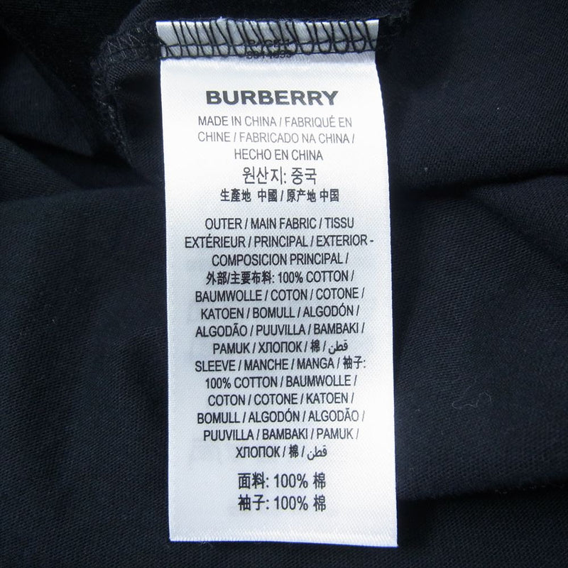 BURBERRY バーバリー 8014895 ヴィンテージチェック 切替 Tシャツ ブラック系 XXS【中古】