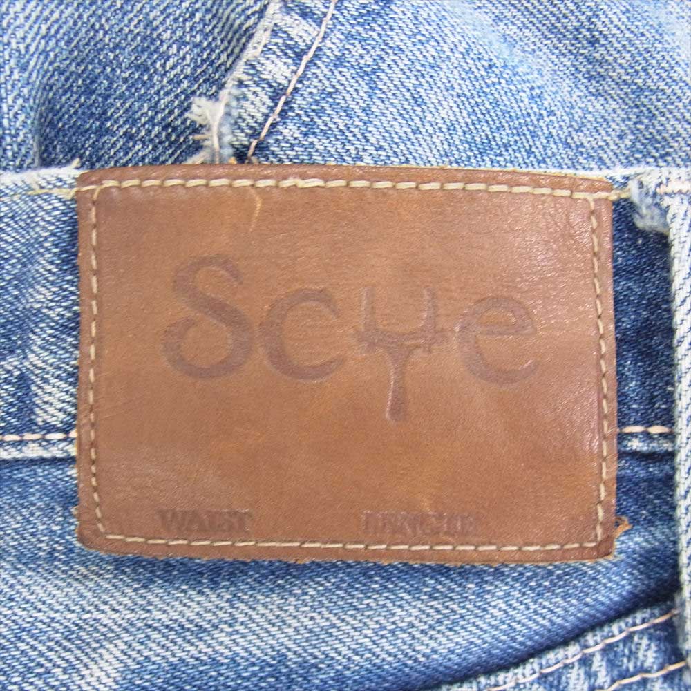 Scye サイ 1108-83105 ボタンフライ デニム パンツ インディゴブルー系 27【中古】