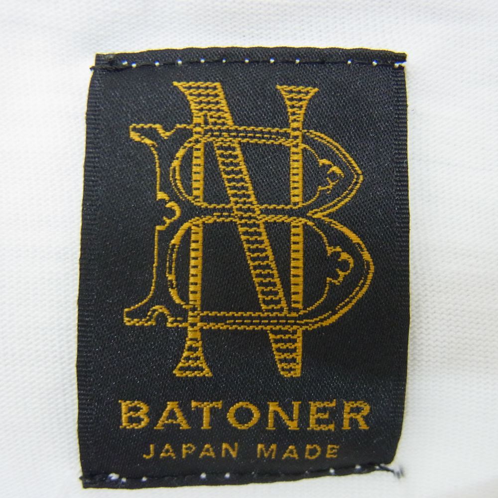 バトナー BN-19FM-005 度詰め コットン ハイネック カットソー ホワイト系 3【中古】