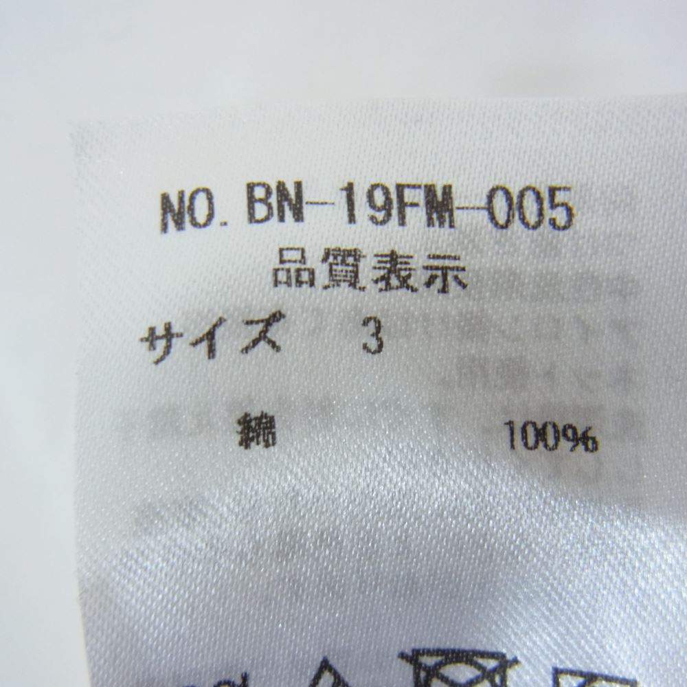 バトナー BN-19FM-005 度詰め コットン ハイネック カットソー ホワイト系 3【中古】
