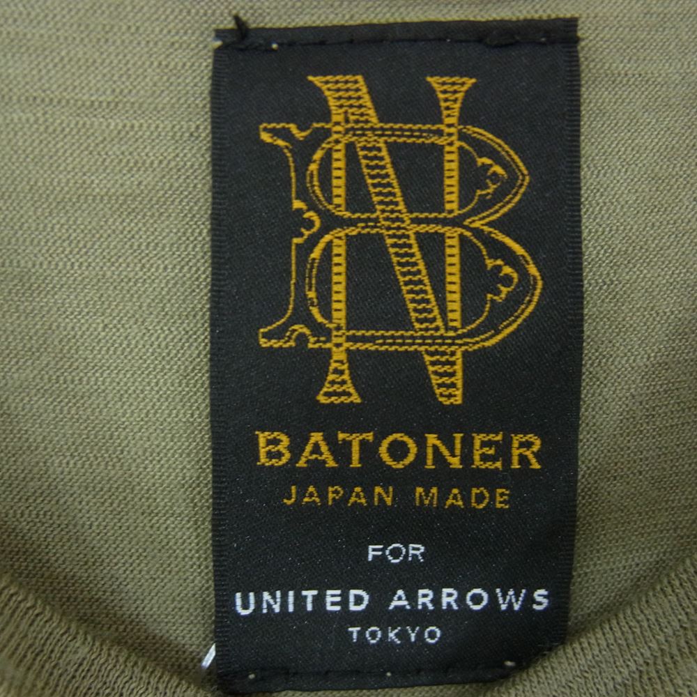 バトナー BN-20SM-051 サマーニット 半袖 Tシャツ カーキ系 2【美品】【中古】