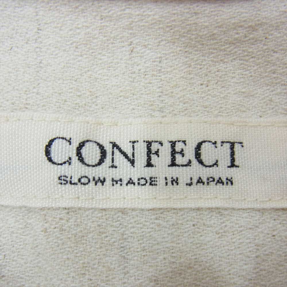 コンフェクト 02221-0036 袖切り替え バンドカラー プルオーバー シャツ  オフホワイト系 4【中古】