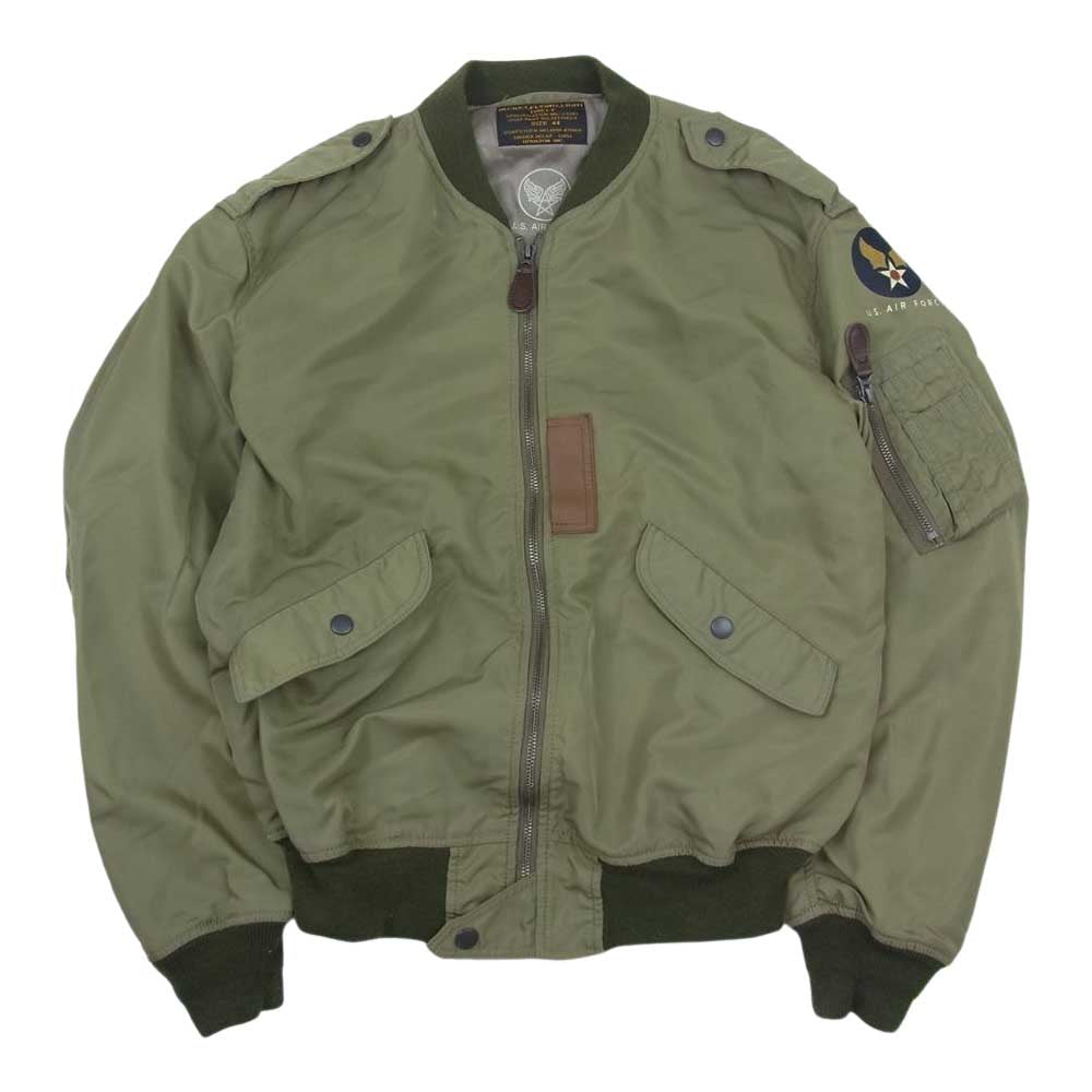 ヒューストン 5L-2X TYPE L-2 フライト ジャケット カーキ系 44【中古】