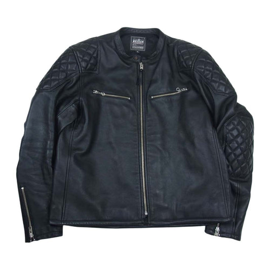 KADOYA カドヤ 1532 VALENZ NEO バレンツ ネオ レザー ライダース ジャケット ブラック系 4L【中古】