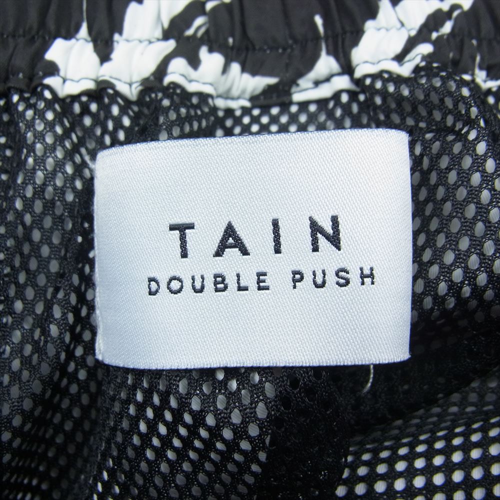 タインダブルプッシュ T212-PT18 SYMBOL OF PEACE SURF SHORTS 総柄 ショート パンツ ブラック系 L【中古】