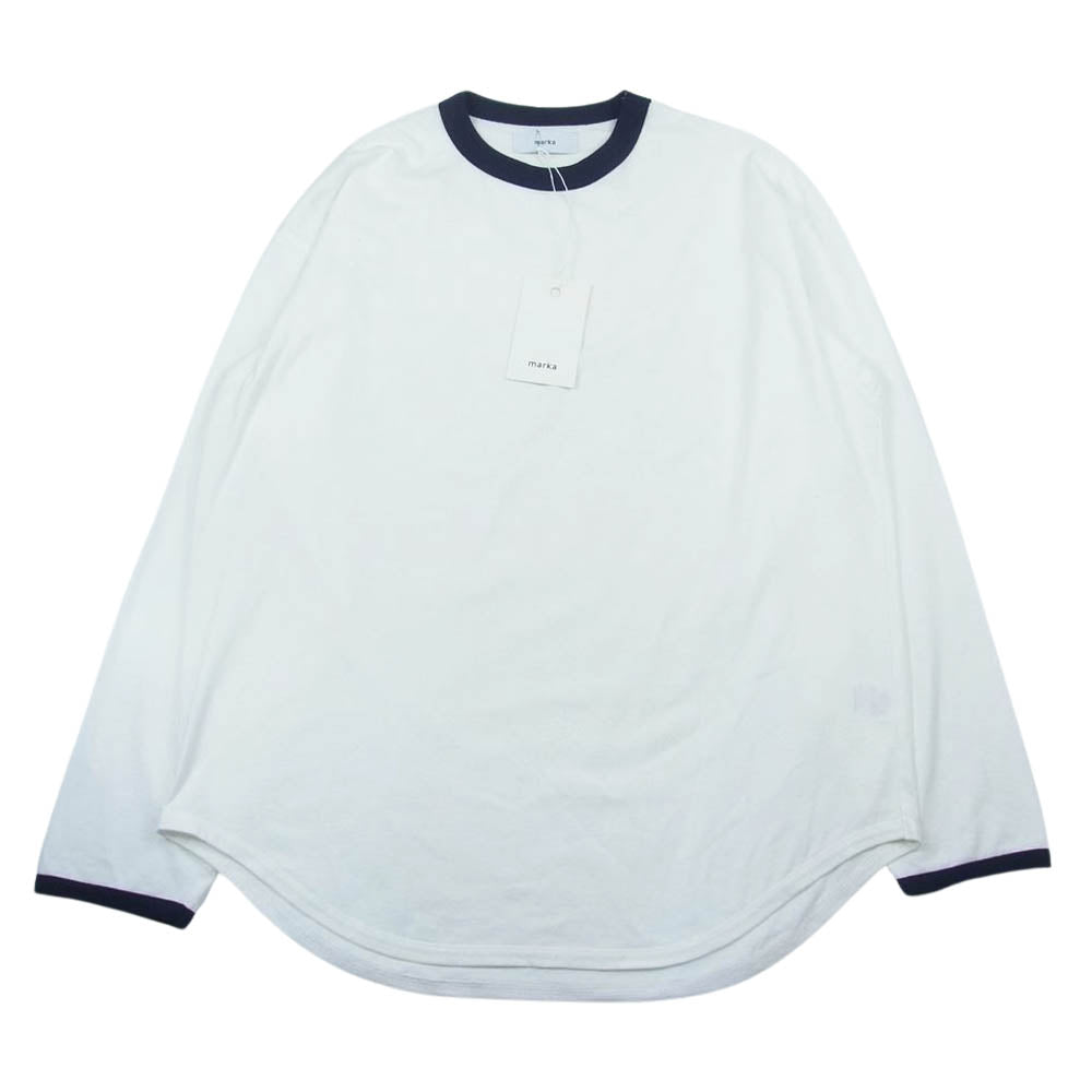 marka マーカ M22D-01CS01C RINGER BASE BALL TEE L/S リンガー ベースボール Tシャツ ロングスリーブ ホワイト系 2【新古品】【未使用】【中古】