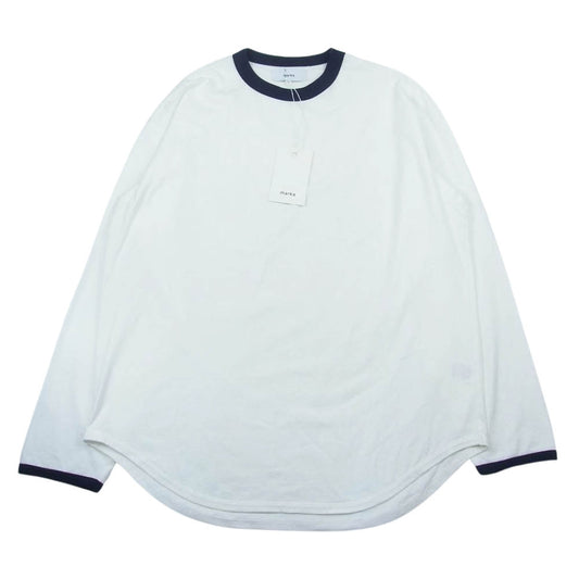 marka マーカ M22D-01CS01C RINGER BASE BALL TEE L/S リンガー ベースボール Tシャツ ロングスリーブ ホワイト系 2【新古品】【未使用】【中古】