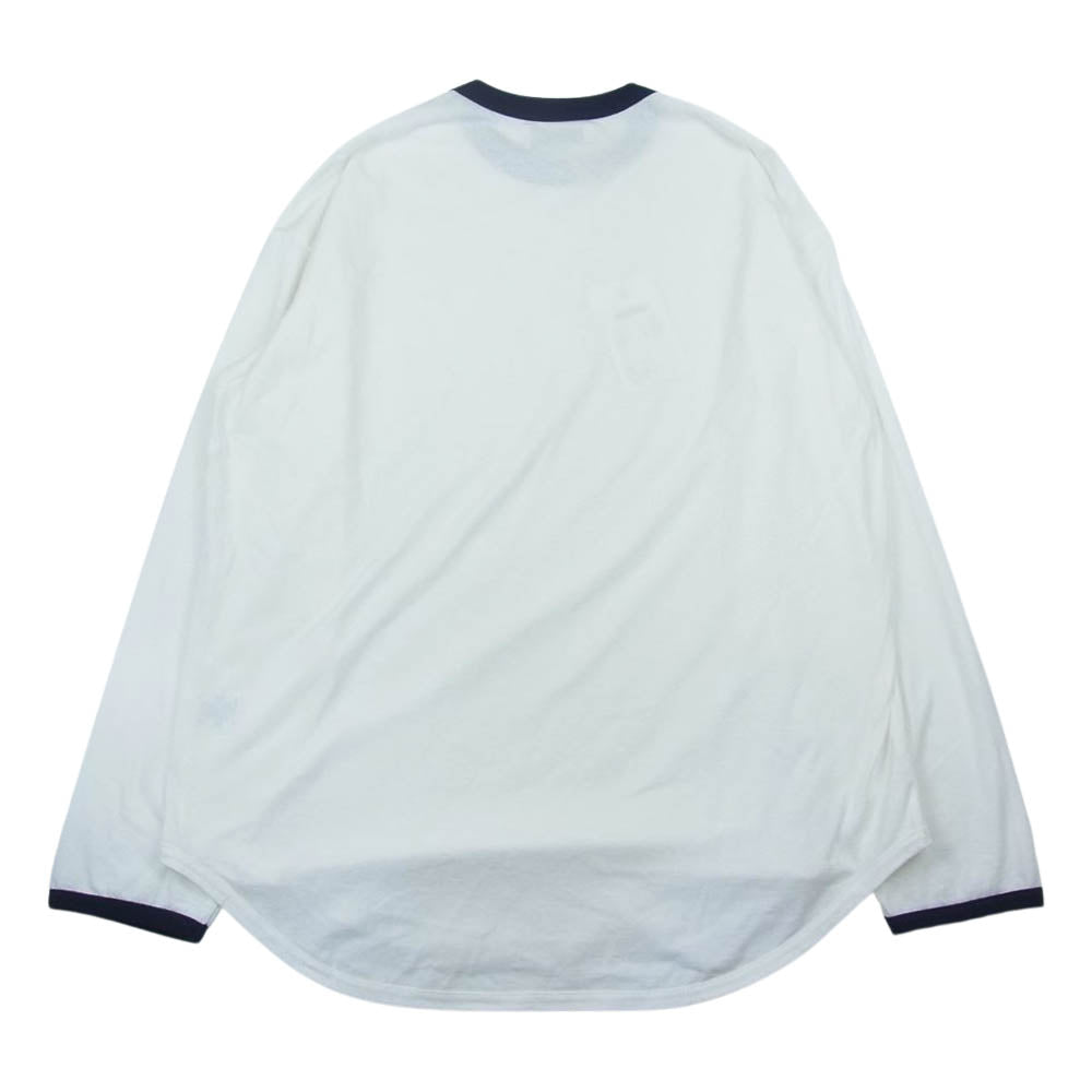 marka マーカ M22D-01CS01C RINGER BASE BALL TEE L/S リンガー ベースボール Tシャツ ロングスリーブ ホワイト系 2【新古品】【未使用】【中古】