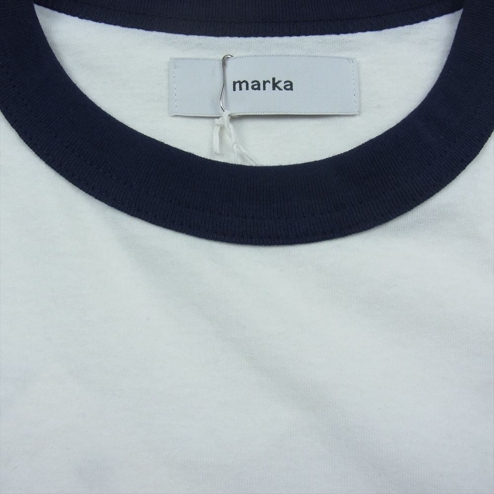 marka マーカ M22D-01CS01C RINGER BASE BALL TEE L/S リンガー ベースボール Tシャツ ロングスリーブ ホワイト系 2【新古品】【未使用】【中古】