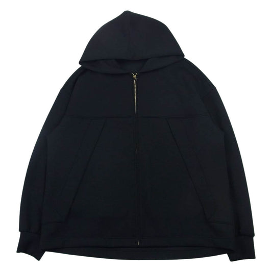クルニ 22-AW-036 Color Block Front Zip Hoodie パーカー ブラック系 2【美品】【中古】