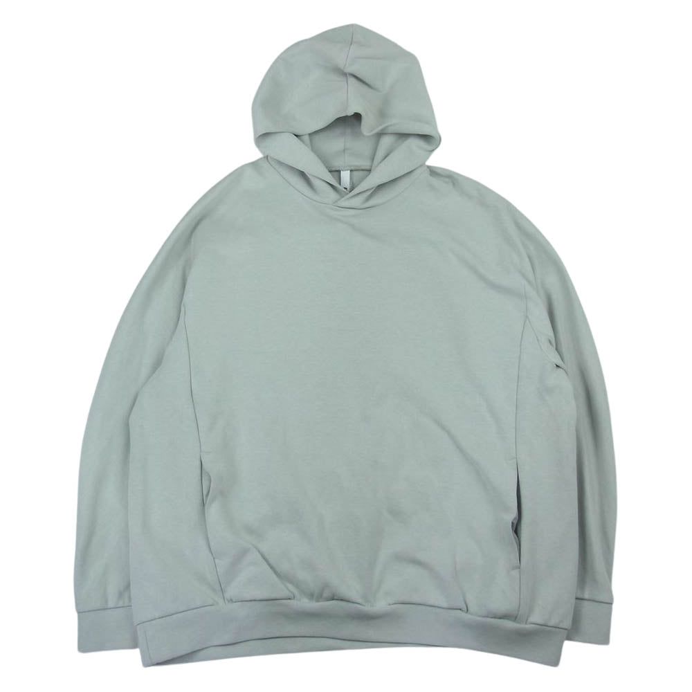 ATTACHMENT アタッチメント AJ22-022 CO PE DOUBLE KNIT HOODIE ダブルニット フーディー グリーン系 2【美品】【中古】