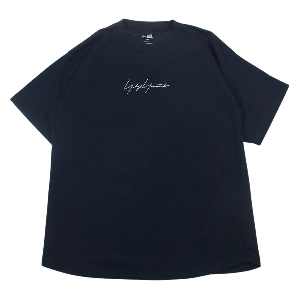 Yohji Yamamoto POUR HOMME ヨウジヤマモトプールオム HG-T95-996 NEW ERA ニューエラ OVERSIZED PERFORMANCE SHORT SLEEVES TEE ロゴ Tシャツ ブラック系 4【中古】