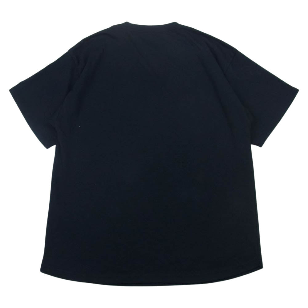 Yohji Yamamoto POUR HOMME ヨウジヤマモトプールオム HG-T95-996 NEW ERA ニューエラ OVERSIZED PERFORMANCE SHORT SLEEVES TEE ロゴ Tシャツ ブラック系 4【中古】