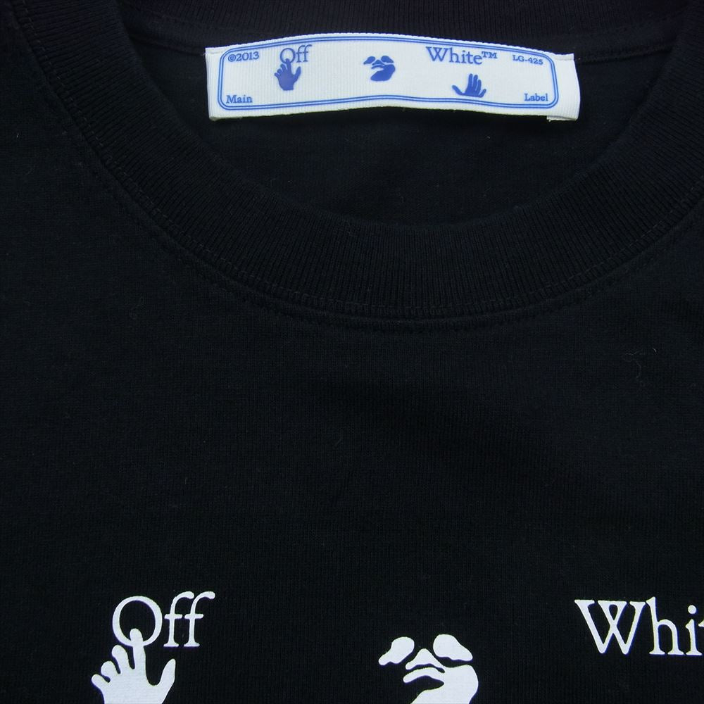 OFF-WHITE オフホワイト OMAA038S21JER012 Mad Cat Over Crewneck T-Shirt オーバー クルーネック T シャツ ブラック系 XS【中古】